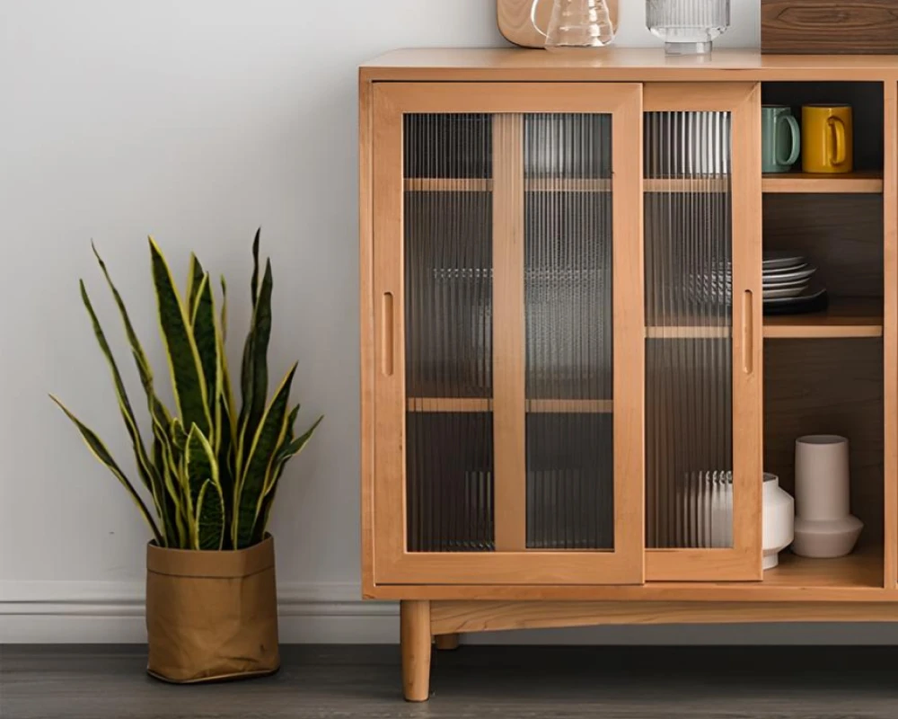 wood sideboard with drawers